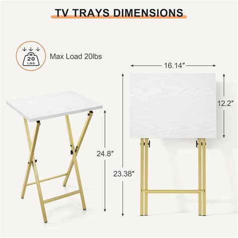 Acovy TV Tray Table Set of 2, TV Dinner Tray, Folding India | Ubuy
