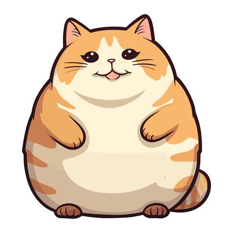 Funny Fat Cat Cartoon