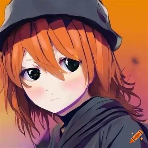 Orange Haired Anime Character