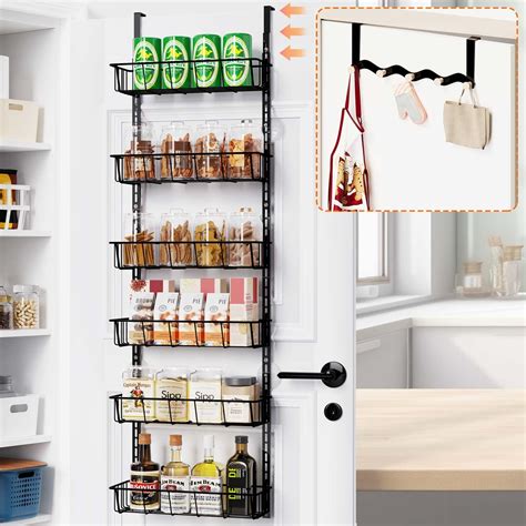 Amazon.com: CEBERVICE Over the Door Pantry Organizer, 6-Tier Pantry ...