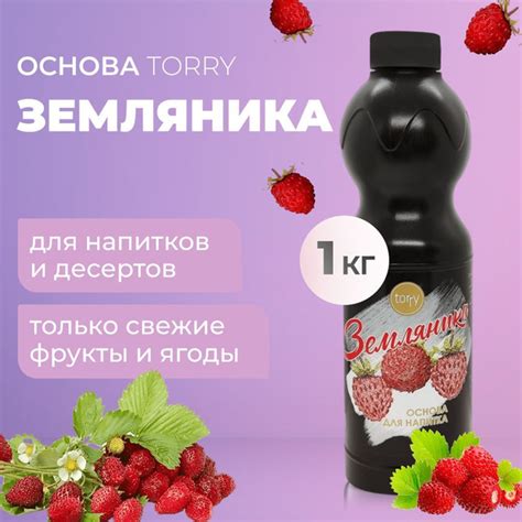 Основа для напитков Торри (Torry) Земляника 1 кг, концентрат для ...