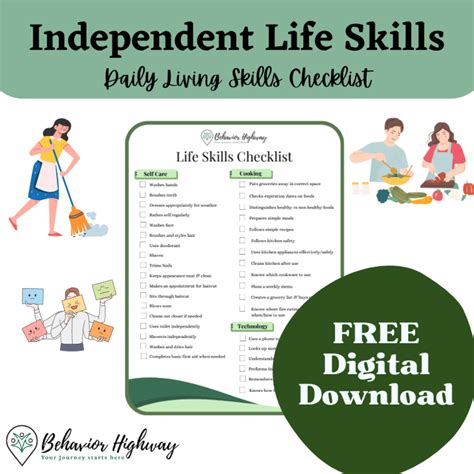 Independent Life Skills Checklist – Behavior Analyst Resource Center