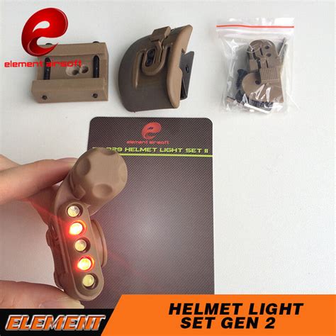 Buy Element Tactical Helmet Light Set Gen 2 White Red IR Led Gen II ...