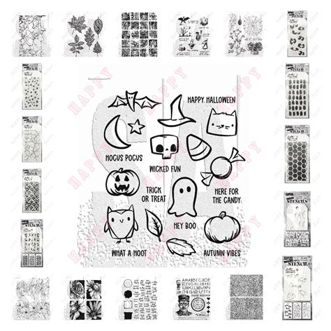 Halloween-Clear-Stamps-Sketchbook-Obscure-Leaves-Frights-DIY-Scrapbook ...