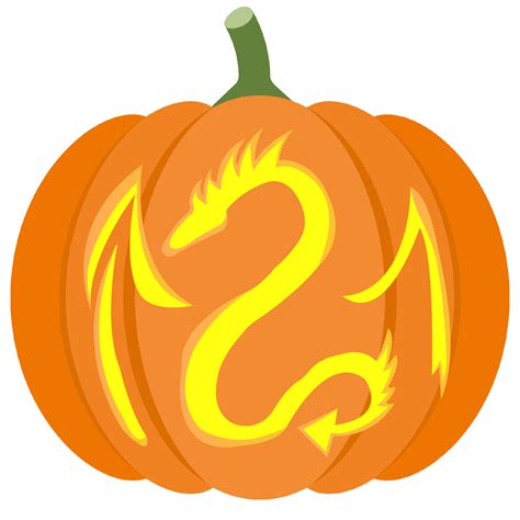 Dragon Pumpkin Stencil