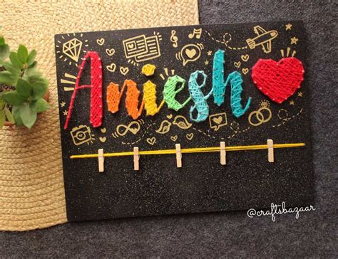 Gorgeous- Customised Name String Art with Photos – Craftsbazaar
