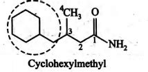 Which is the correct structure of 3-cyclohexylmethyl butanamide?
