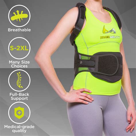 Buy BraceAbility TLSO Full-Body Back Brace Support - Hard Clamshell ...