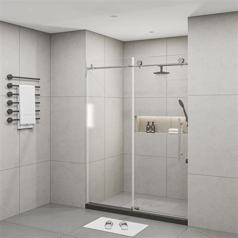 4CASA INTERNATIONAL 60" Width x 76"Height frameless glass shower door ...
