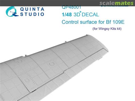 Bf 109E Control Surfaces 3D decals, Quinta Studio QP48001 (2021)
