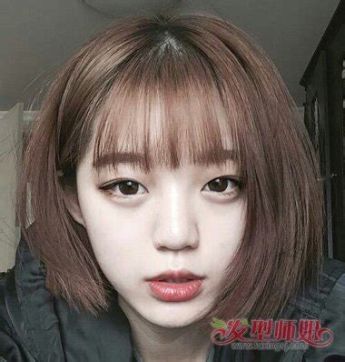 韩式薄刘海短发发型 空气刘海短发发型图片2018女(3)_发型师姐