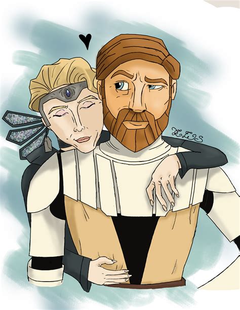 [FANART] Fluffy Obi-Wan & Satine - YellowWandSaber - Star Wars - All ...