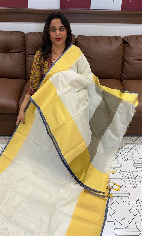 MODAL CHANDERI ONAM SAREES - IHA 25518 – Iha Designs Bridal Studio