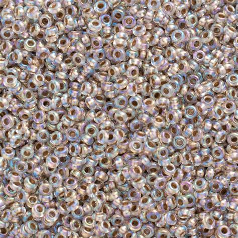 Toho Demi Round Seed Beads Size 11/0 2.2mm, 994 Gold-Lined Rainbow Cry