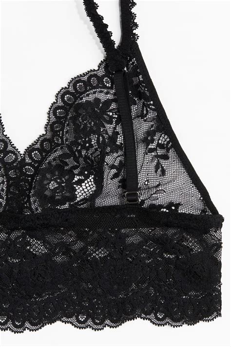 Lace bralette - Black - Ladies | H&M IN