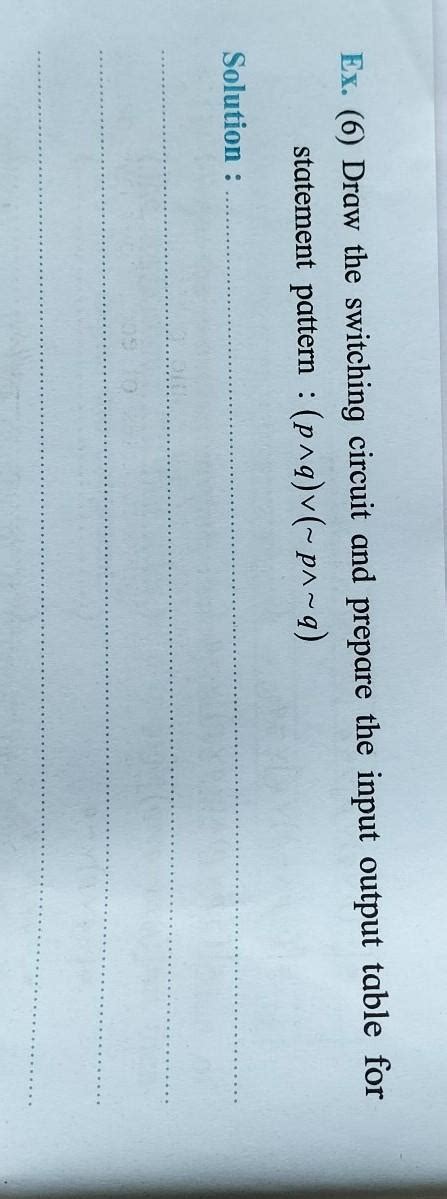 Draw the switching circuit and prepare the input output table for ...