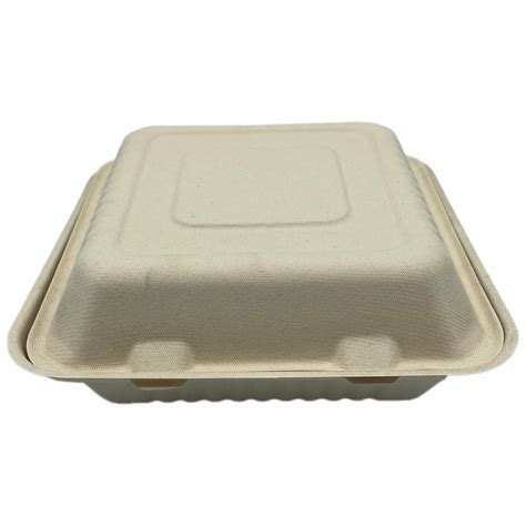 Ivory, Hinged Lid Container Container, Disposable Carry-Out Food ...