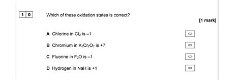 A-Level AQA Chemistry Oxidation, Reduction & Redox Equations: Which of ...