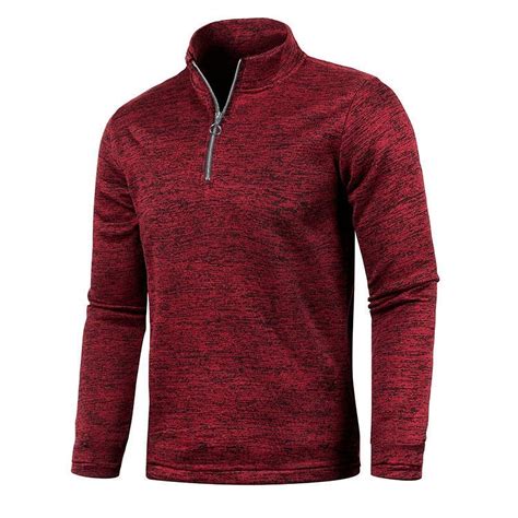 Men's 1/4 Zipper Pullover,Fleece Sweatshirt for Men Stand Collar ...