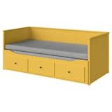 HEMNES day-bed w 3 drawers/2 mattresses, white/Ågotnes firm, 80x200 cm ...