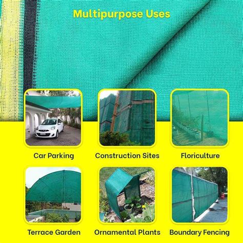 ZIMBLE green net for garden roll and 50% Sun-Block Shade Cloth Net Mesh ...