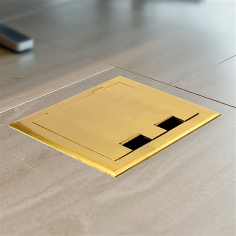 Premium Brass Electrical Floor Box– Durable and Sleek Design