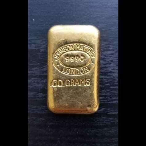 100 gram Johnson Matthey London Poured Gold - IDC COIN & BULLION