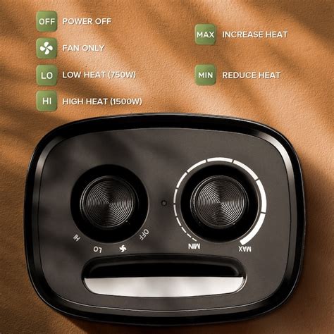 COWSAR 1500 -Watt Ceramic Compact personal Indoor Electric Space Heater ...