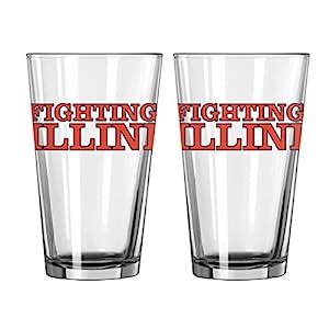 NCAA Illinois Fighting Illini Slogan Pint, 16-Ounce, 2-Pack : Amazon.in ...
