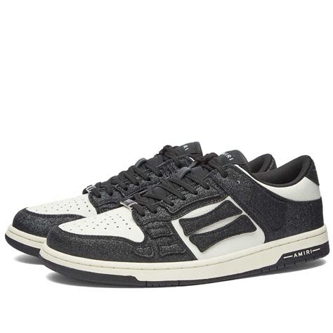 AMIRI Men's Crystal Skel Top Low Sneakers in Black Amiri
