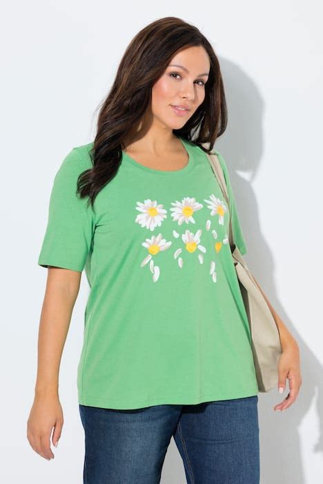 Loves Me Short Sleeve Graphic Tee, emerald green | Ulla Popken