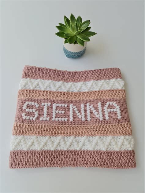 Crochet Pattern Personalised Baby Name Bobble Blanket | Etsy