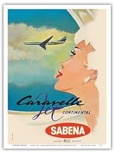 Sud Aviation Caravelle Jet - Sabena Belgian World Airlines - Vintage ...