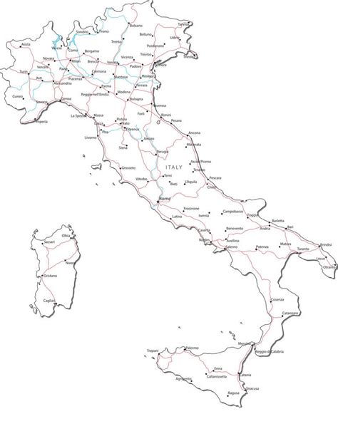 Printable Map Italy 的图像结果