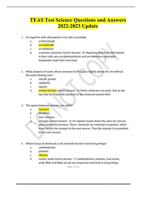 Teas Test Answers 的图像结果