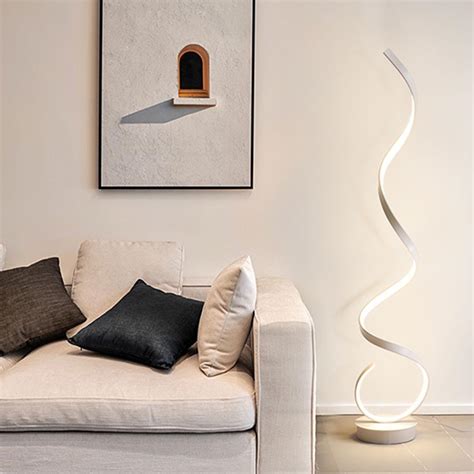 Vlaikez 57inch Spiral LED Floor Lamp, Torchiere Super Bright Floor Lamp ...