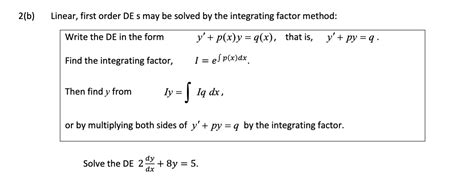 Image result for First Order Linear DE Examples
