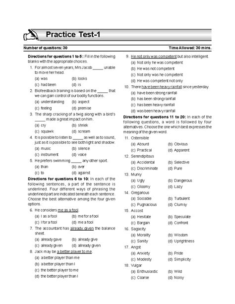 2Rg Acse Lq HNwe Zj 3Jr5o - Practice Test- Directions for questions 1 ...