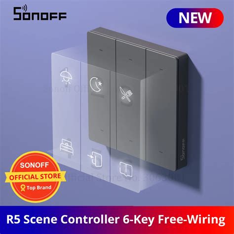 SONOFF SwitchMan R5 Scene Controller with Battery 6-Key Free-Wiring ...
