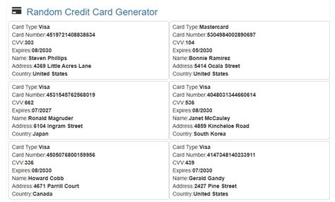 Credit Card Number Generator 的图像结果