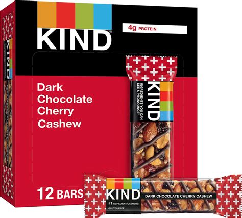 Amazon.com : KIND Bars, Dark Chocolate Cherry Cashew, Healthy Snacks ...