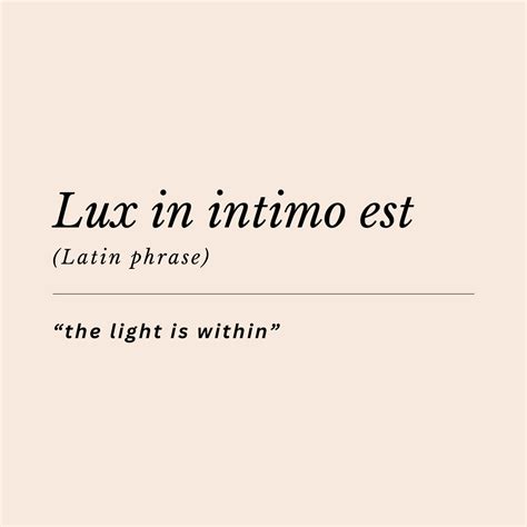 Lux in intimo est - the light is within | Unique words definitions ...