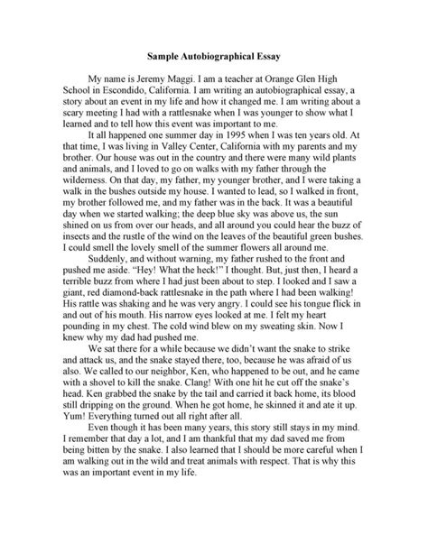 Image result for Autobiography Examples