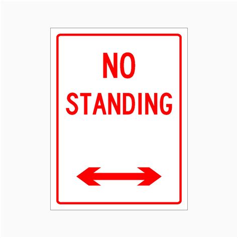 No Standing Left and Right Arrow Sign - Australian Safety Sign - Get signs