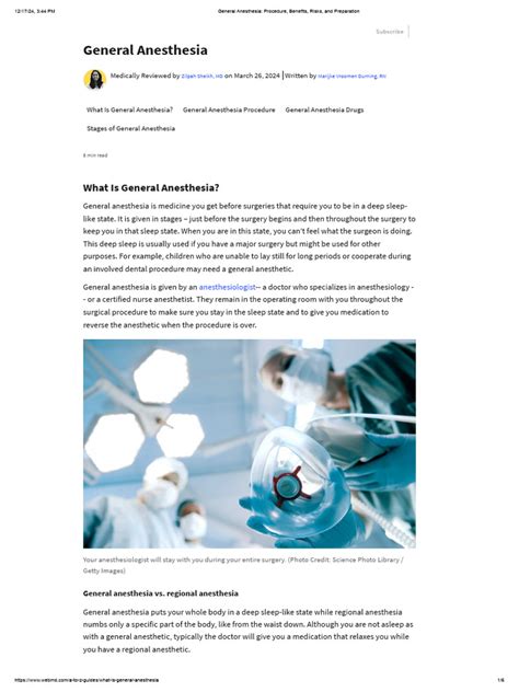 General Anesthesia Full Procedure 的图像结果