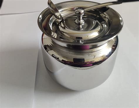 Maha creation Multipurpose Stainless Steel Ghee and Oil Pot Container ...