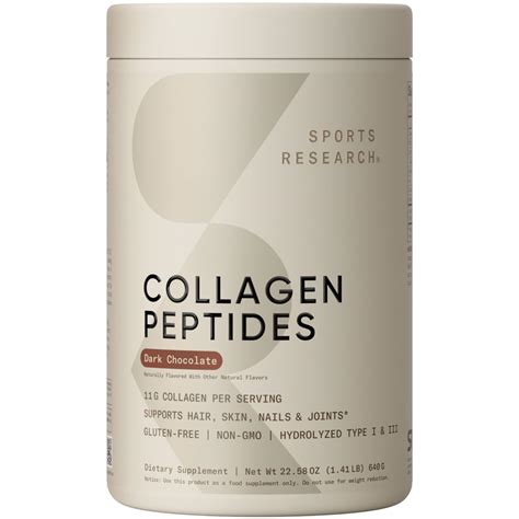 Sports Research Collagen Peptides Hydrolyzed Type 1 And 3 Collagen ...
