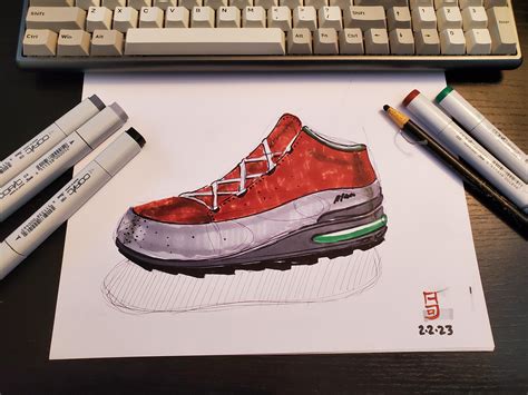 DAY 3. This is my first time hand sketching a shoe (or any kind of soft ...