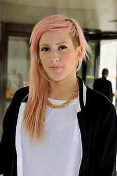 Ellie Goulding Hairstyle by Ellie Goulding S Half Shaven Hairstyle Gets A Light Pink Ellie Goulding Hairstyle