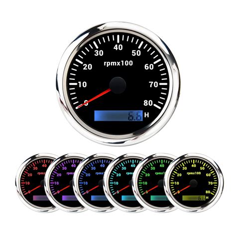 Cowspeeder Tachometer Tacho Gauge 8000RPM Waterproof Over Speed Buzzer ...